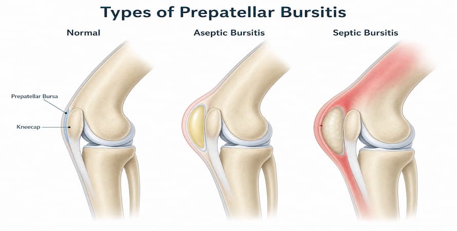 Types of Prepatellar Bursitis