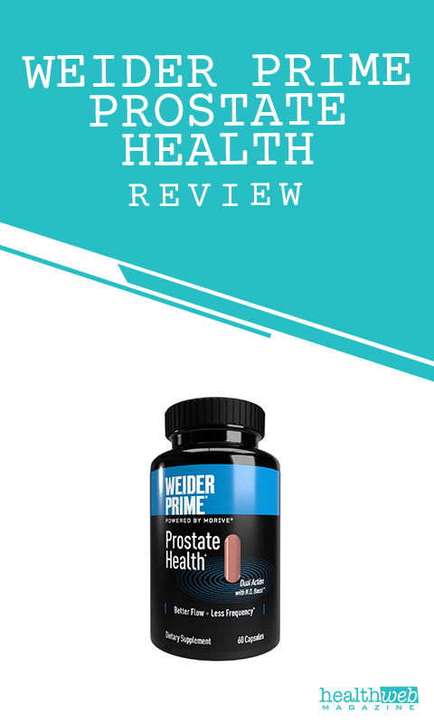 Bottle of Weider Prime Prostate Health supplement designed to support prostate function, improve urinary flow, and maintain healthy bladder comfort