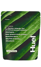 Huel Daily Greens Review – Super Greens Powder Bottle