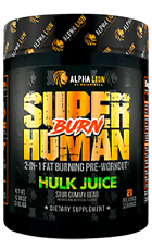 Superhuman Burn Review – Fat-Burning Pre-Workout Supplement Bottle