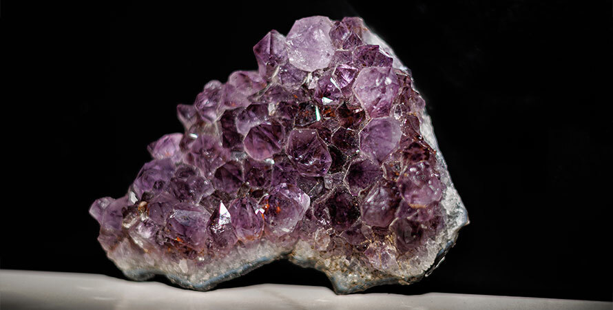 Amethyst crystal for stress relief, healing, and spiritual balance