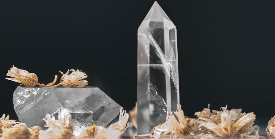 Clear Quartz crystal for energy amplification and holistic healing