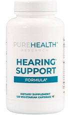 PureHealth Research Hearing Support Review – Natural Ear Health Supplement Bottle