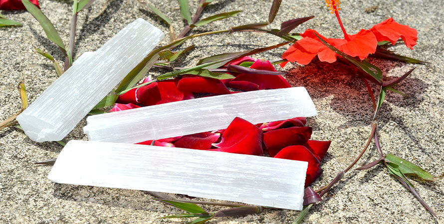 Selenite crystal for spiritual cleansing, purity, and energy clearing