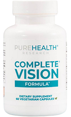 PureHealth Research Complete Vision Formula Bottle – Eye Health Supplement