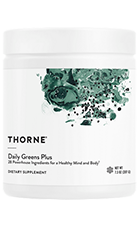Thorne Daily Greens Plus Review – Greens Supplement Bottle