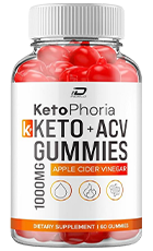 KetoPhoria Keto ACV Gummies Review – Apple Cider Vinegar Supplement Bottle