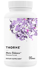 Thorne Meta Balance Review – Menopause Support Supplement Bottle