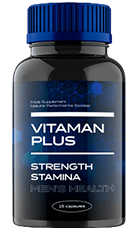 Vitaman Plus bottle: All-natural prostate health supplement
