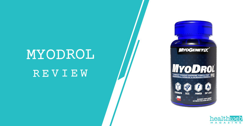 Myodrol Review – Muscle-Building Supplement Bottle Image