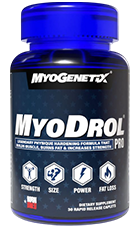 Myodrol Review – Muscle-Building Supplement Bottle Image
