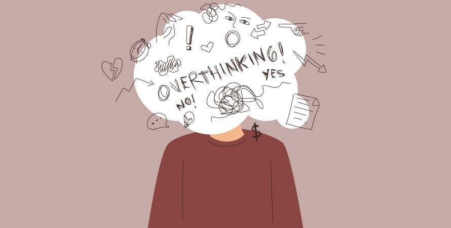 Thought Patterns and Anxiety &ndash; Overthinking Loop Illustration