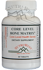 Core Level Bone Matrix Review – Nutri-West Bone Health Support Supplement Bottle
