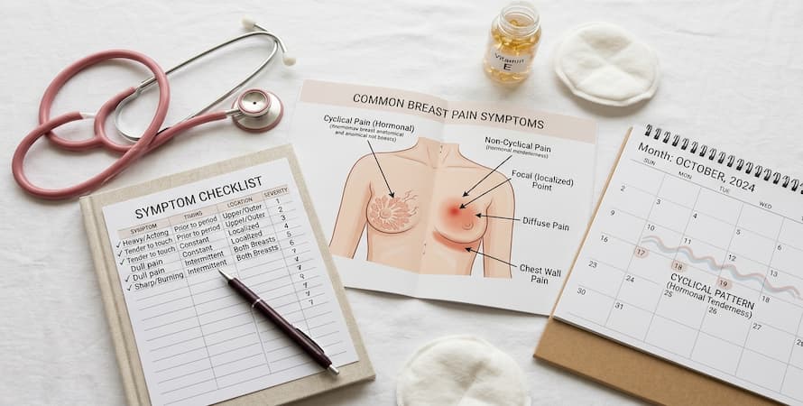 Most Common Breast Pain Symptoms &ndash; Signs and Causes
