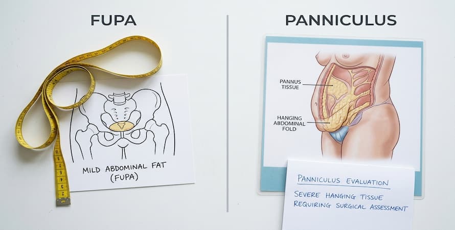 Fat in the Upper Pubic Area – FUPA vs. Panniculus Explained