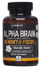 Onnit Alpha Brain Review &ndash; Onnit Alpha Brain Nootropic Supplement Bottle