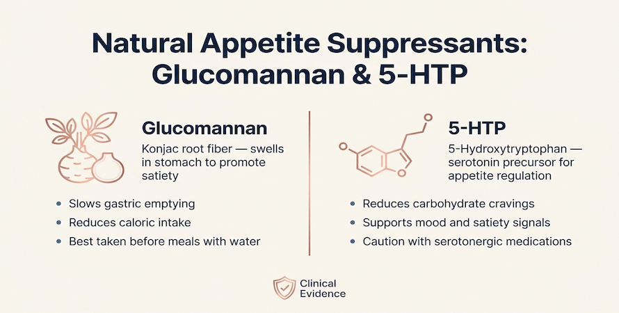 Glucomannan and 5-HTP &ndash; Natural Appetite Suppressants With Clinical Evidence