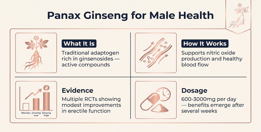 Panax Ginseng for Erectile Dysfunction &ndash; Evidence, Dosage & Safety
